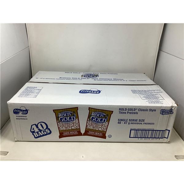 Rold Gold Thins Pretzels classic style Case lot of 40 x 47g