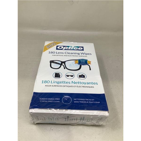 Optico Lens Cleaning wipes case lot of 180