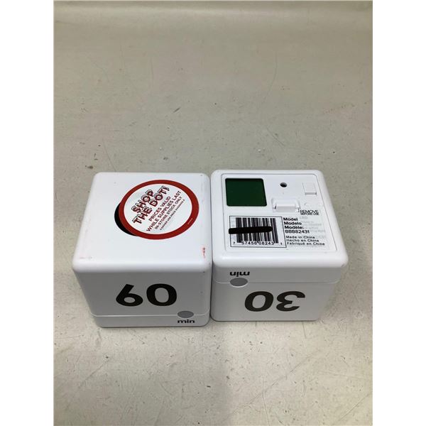 CUBE kitchen timers battery operated lot of 2
