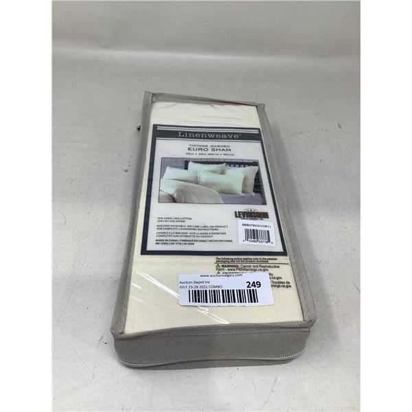 Linenweave vintage washed sham 26 x 26 NEW