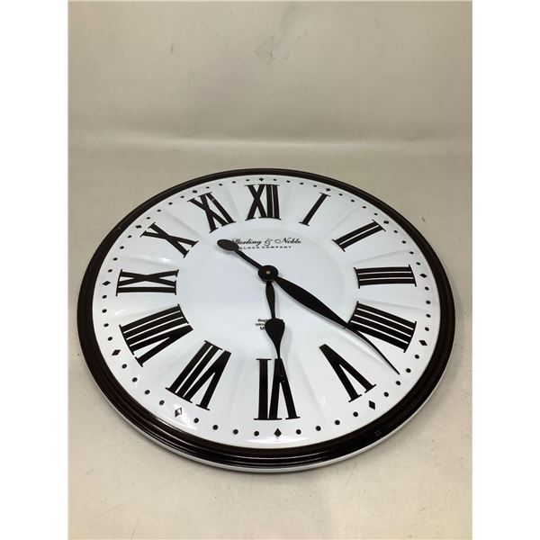 Ename 15 inch roman numeral wall clock NEW