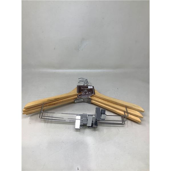 Suit Hangers solid wood set of 4