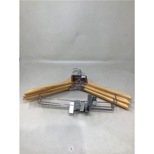 Suit Hangers solid wood set of 4