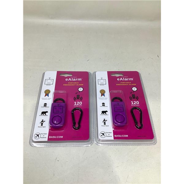 Basu E alarm personal 120 decibel security alarm with carbinder NEW lot of 2