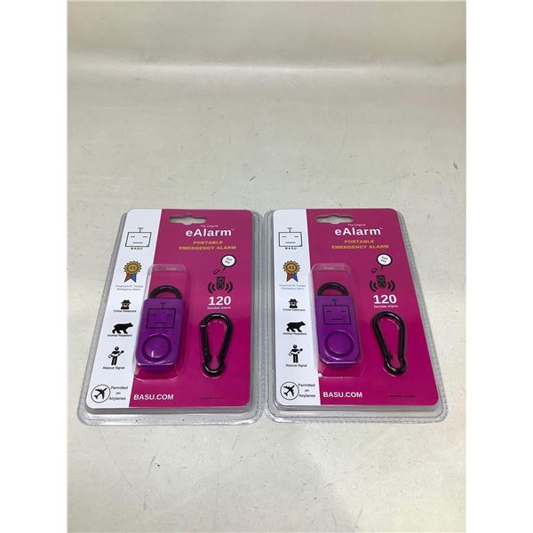 Basu E alarm personal 120 decibel security alarm with carbinder NEW lot of 2