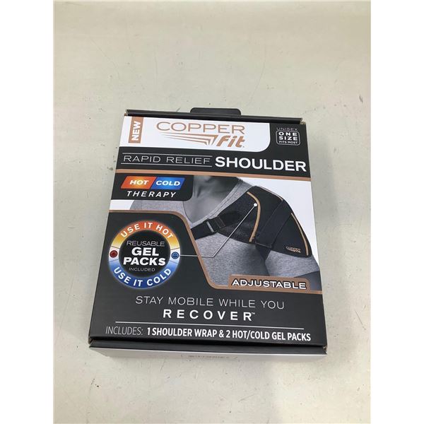 Copper Fit rapid relief shoulder wrap Hot Cold Therapy NEW adjustable