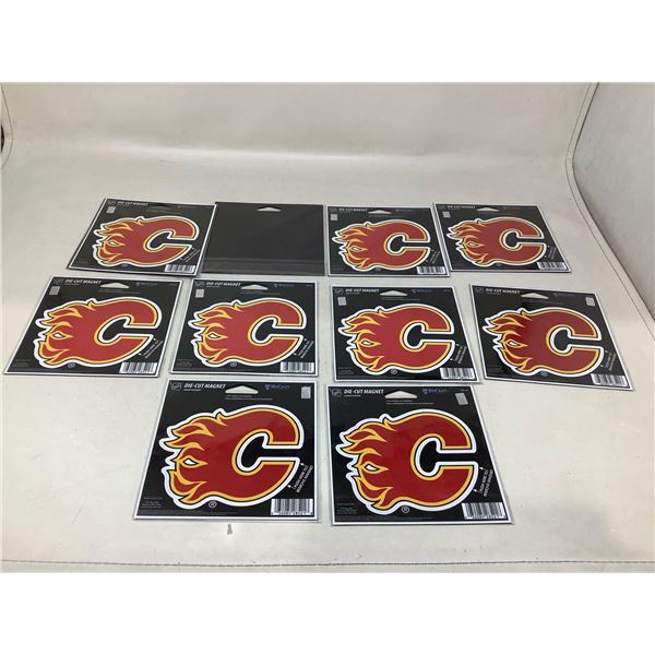Calgary Flames Die Cut Magnets NEW lot of 10 NHL indoor/ outdoor
