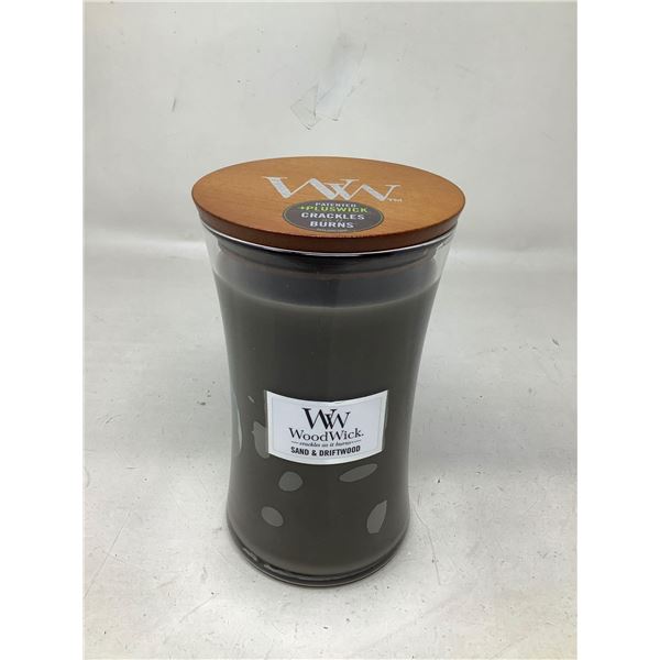 Woodwick sand & driftwood crackling candle NEW