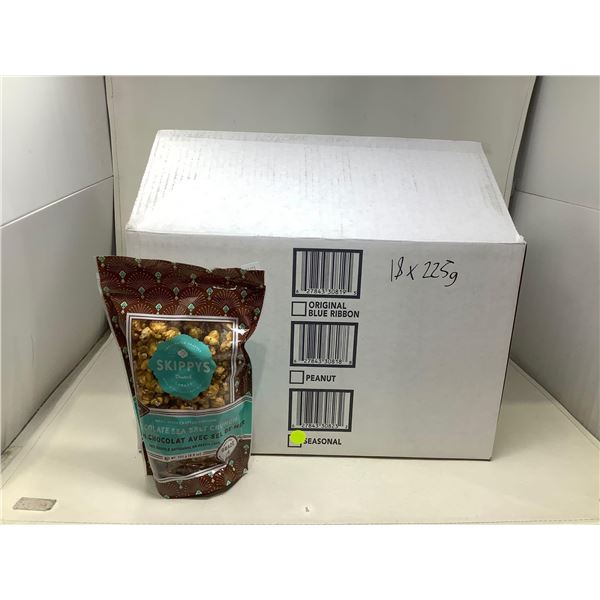 Skippys Chocolate Sea Salt Crunch popcorn case lot of 12 x 225g