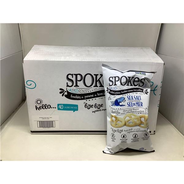 Spokes Sea Salt puffed potatoe crisps case lot of 12 x 80g