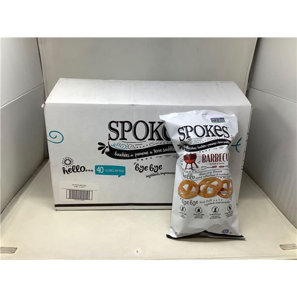 Spokes BBQ puffed potatoe crisps case lot of 12 x 80g