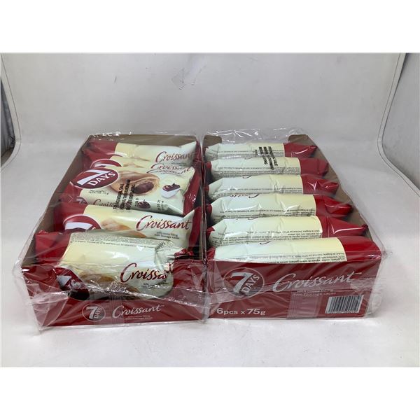 7 Days double stuffed chocolate croissant pastry lot of 2 x 6 x 75g