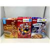 Image 1 : Breakfast cereals frosted flakes, cherrios, fruit loops lot of 3