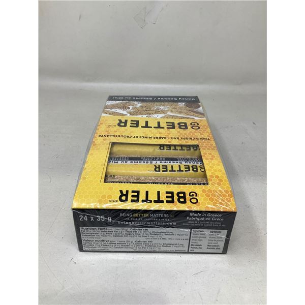Go Better Honey Sesame Bars case lot of 24 x 35g