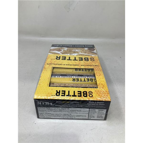 Go Better Honey Sesame Bars case lot of 24 x 35g