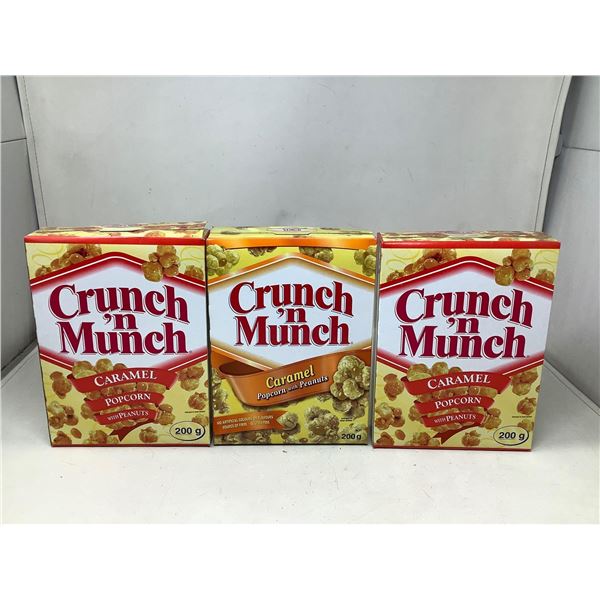 Crunch n Munch Caramel Corn snacks lot of 3 x 200g
