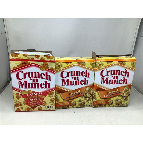 Crunch n Munch Caramel Corn snacks lot of 3 x 200g