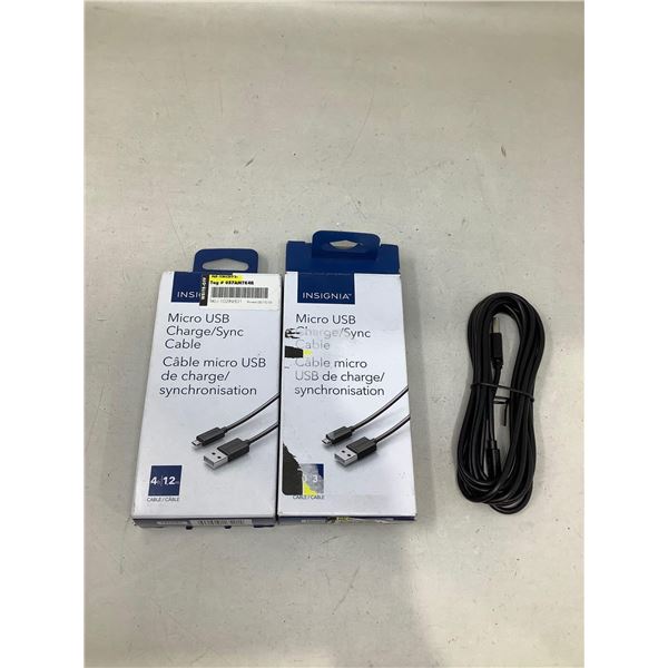 Insignia Micro USB charge sync cable NEW lot of 2