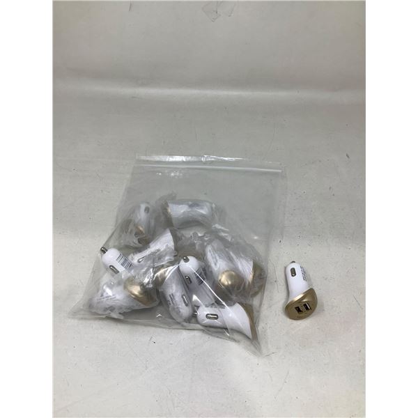 Lot of 10 DC dual USB chargers bulk lot NEW