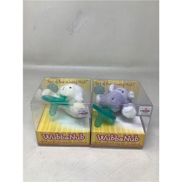 WubbaNub Baby Pacifiers 0-6 months NEW lot of 2