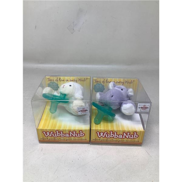 WubbaNub Baby Pacifiers 0-6 months NEW lot of 2