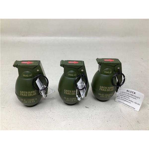 Grenade Slick mini Torch butane lighters NEW lot of 3