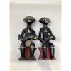 Image 1 : Village Couple hand carved set of 2 statues approx 14 inch high made in Ghana