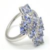 Image 4 : Silver Tanzanite White Topaz(9.9ct) Rhodium Plated Ring (~weight 9.9g), Suggested Retail Value $1390