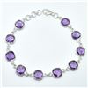 Image 1 : Silver Amethyst(7.75ct) Bracelet (~weight 7.75g), Suggested Retail Value $300