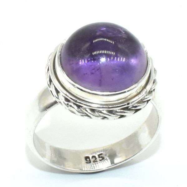 Silver Amethyst(5.5ct) Ring (~weight 5.5g), Suggested Retail Value $400