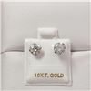 Image 2 : 10K White Gold Moissanite(1.65ct) Earrings (~weight 0.76g), Made in Canada, Appraised Retail $1165