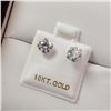 Image 3 : 10K White Gold Moissanite(1.65ct) Earrings (~weight 0.76g), Made in Canada, Appraised Retail $1165