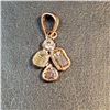 Image 1 : 14K Rose Gold Fancy Colordiamond(0.7ct) Diamond(0.05ct) Pendant (~weight 0.52g), Made in Canada, App