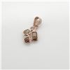 Image 2 : 14K Rose Gold Fancy Colordiamond(0.7ct) Diamond(0.05ct) Pendant (~weight 0.52g), Made in Canada, App