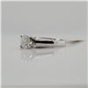Image 3 : 10K White Gold Diamond(0.95Ct,I2,G) Ring (~Size 6) (~weight 2.56g), Made in Canada, Appraised Retail