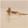 Image 2 : 10K Yellow Gold Yellow Diamond(0.18Ct,Si1-Si2,) Diamond(0.2ct) Ring (~Size 6.5) (~weight 1.63g), Mad