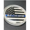 Image 2 : Blue Lives Matter Silver cased medallion