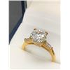 Image 1 : Brilliant Cut 1.0 Carat Solitaire with side bezel stoned Ladies 14K GP Engagement ring NEW in Displa