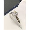 Image 2 : Ladies 14K White G.P. 1.0 Carat Brilliant Cut Solitaire engagement ring NEW in display box