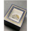 Image 3 : Ladies Dual Tone Opal Gemstone Silver Ring NEW in Display Box size 7