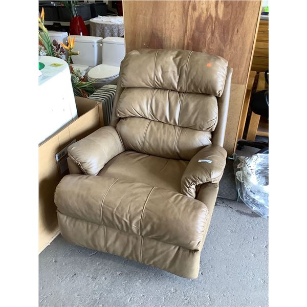 Leather Manual Reclining Sofa Chair