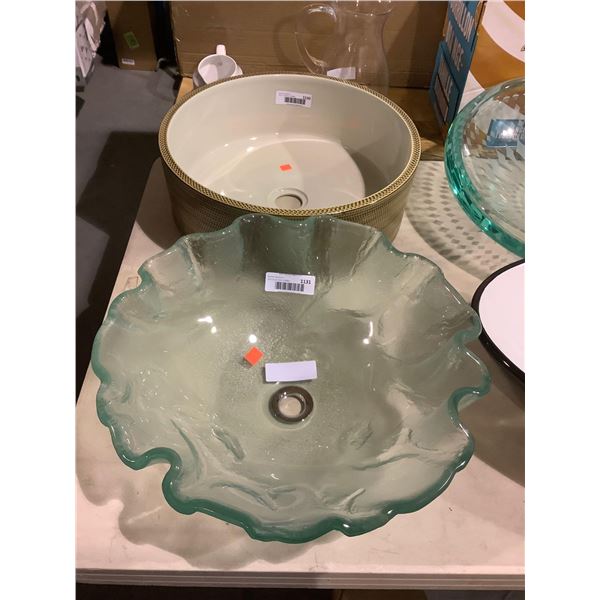 Glass Sink Basin (~15in x 15in)