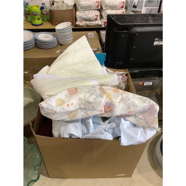 Box of Misc Bedding