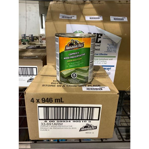 Case of ArmorAll Copper II Wood Preservative Green Solution (4 x 946mL)