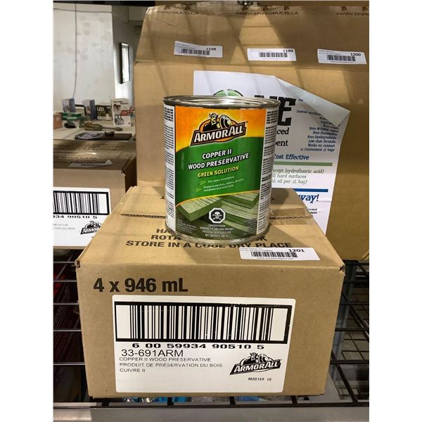 Case of ArmorAll Copper II Wood Preservative Green Solution (4 x 946mL)