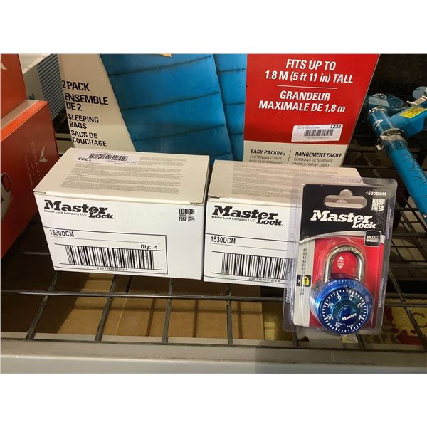 Case of 4 Master Lock Combination Locks Lot of 2 - Model: 1530DCM
