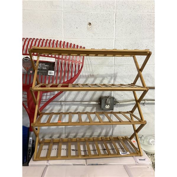 Udear Bamboo Collapsible Shoe Rack
