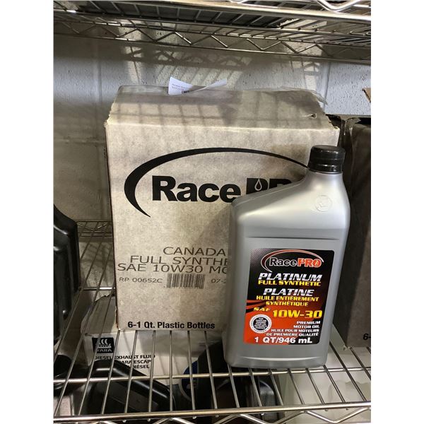 Case of Race Pro Platinum Full Synthetic SAE 10W-30 Premium Motor Oil (6 x 946mL)