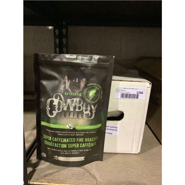 Case of Cowboy Coffee Super Caffeinated Fire Roasted Ground Coffee (8 x 227g)