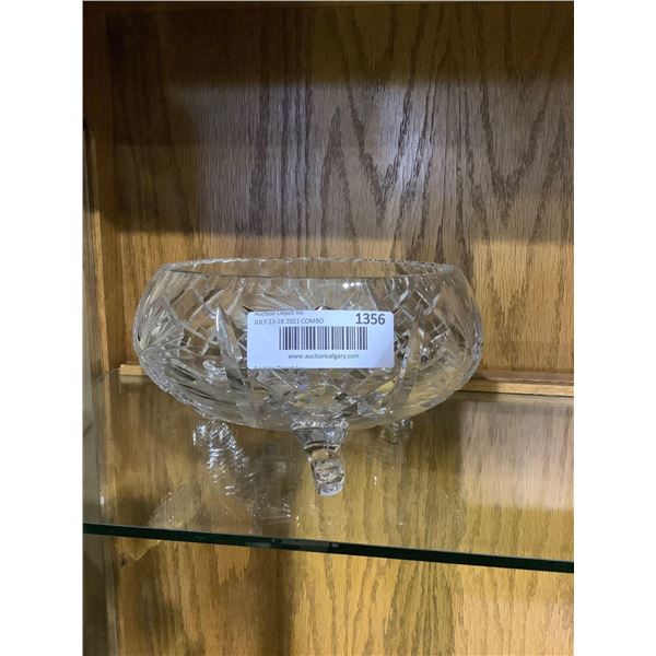 Pinwheel Crystal footed Decorative Bowl